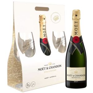 Моет Шандон Брут + 2 чаши / Moet & Chandon Brut + 2 Glasses 