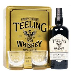 Тийлинг Смал Бач + 2 Чаши / Teeling Small Batch Metal Box Glass Set