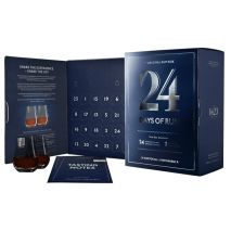 Ром Адвент Календар 24x0,02 л. + 2 Чаши / Blue Advent Calendar 24 Days of Rum + 2 Glasses